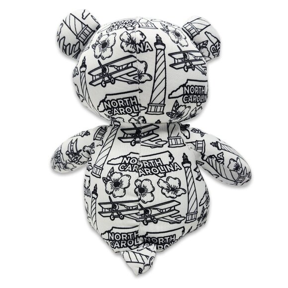 NWT North Carolina Color Me Plush Teddy - Picture 2 of 2